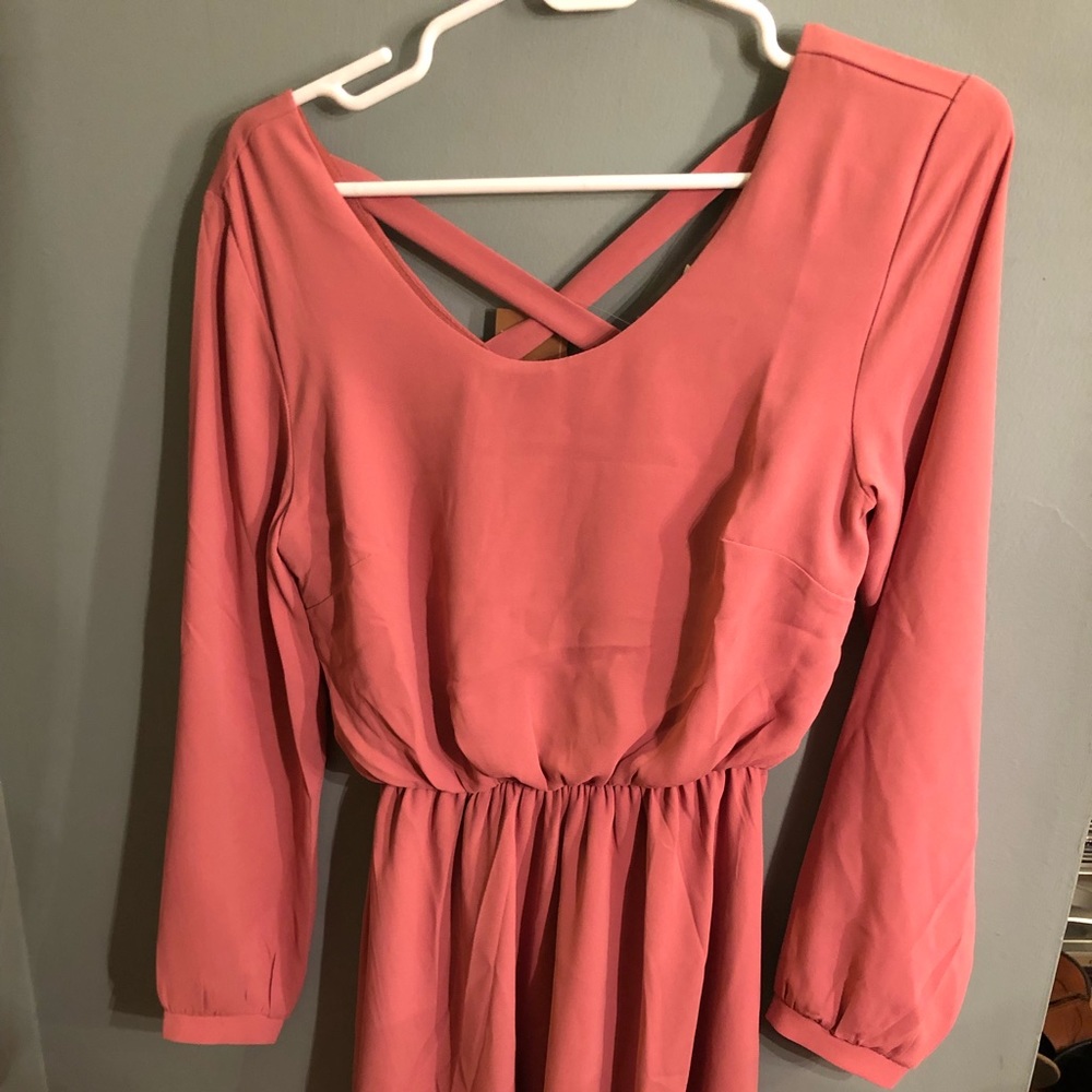 Blush long sleeve dress from Francesca’s